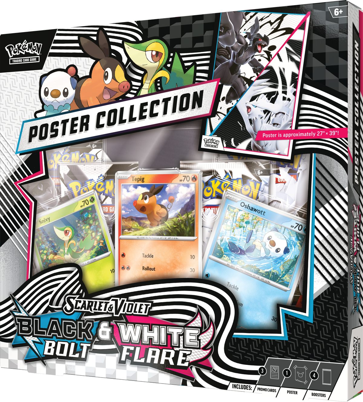 Black Bolt White Flare Unova Poster Collection