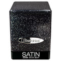 Satin Cube Black Glitter Ultra Pro Deck Box