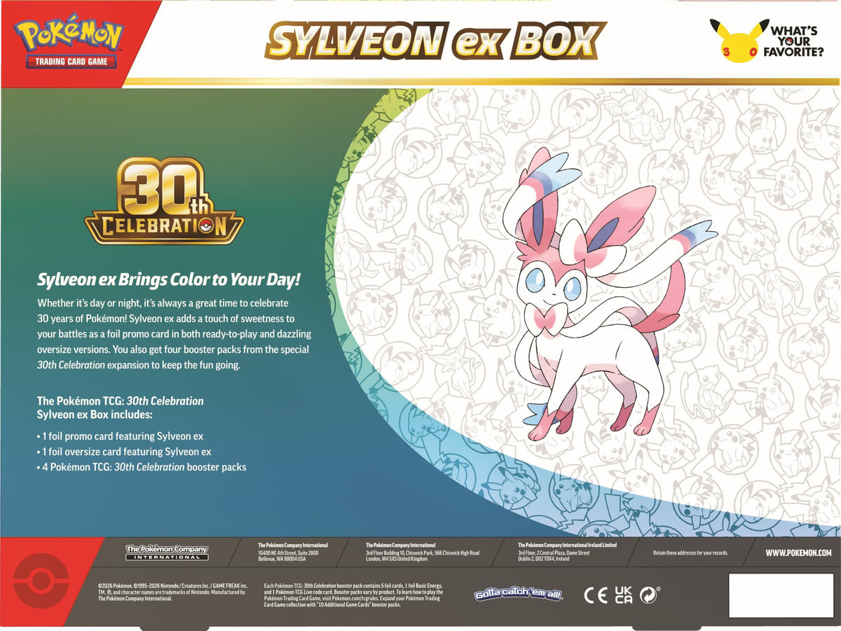 Received Pokémon 30th Celebration ex Box (Sylveon or Greninja)