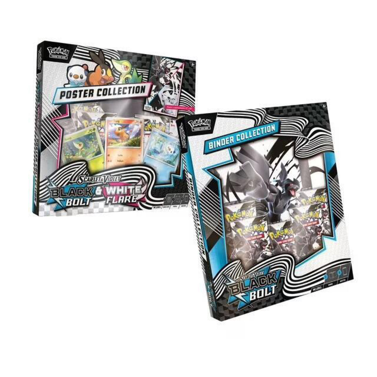 Pokemon Black Bolt & White Flare 2-Pack Binder and Poster Collection
