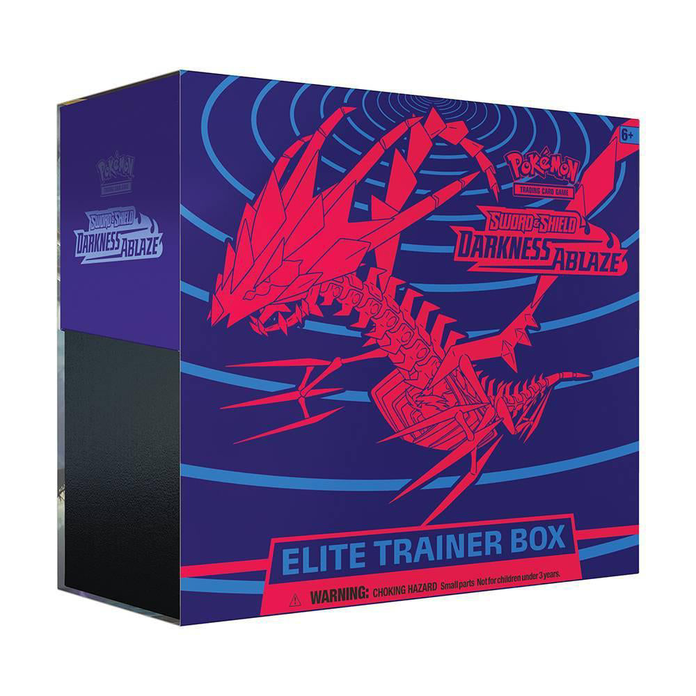 Pokemon Sword & Shield 3- Darkness Ablaze Elite Trainer Box- 8 Booster Packs Cards Energy Cards Dice