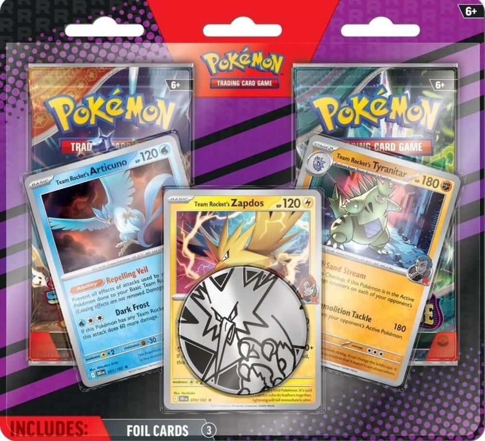 Team Rocket's Articuno/Zapdos/Tyranitar 2-Pack Blister